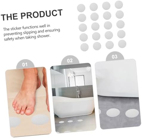 20pcs Round Transparent Non-Slip Bath Stickers