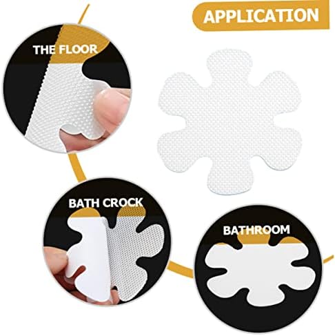 12pcs Flower Design Non-Slip Shower Stickers for Bathroom and Kitchen