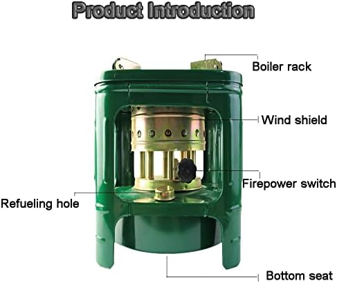 Outdoor Kerosene Heater with Green Glass Burner