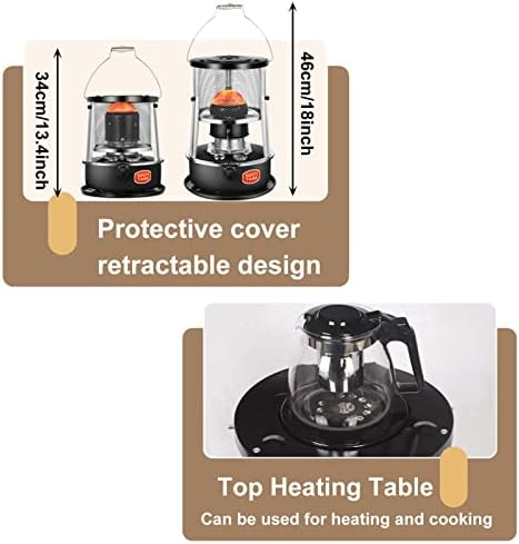 PBFHRV Kerosene Stove Heater - Portable Non Electric 16 Hour Burn Time