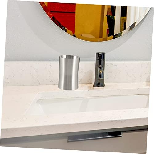 GLEAVI Modern Stainless Steel Toothbrush Holder Cup