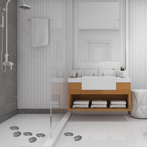 12 Pcs Non-Slip Bathtub Stickers with Self-Adhesive Design