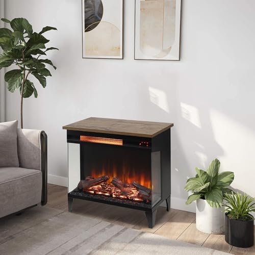 Innoflame 24 Electric Fireplace Heater with Remote and Timer