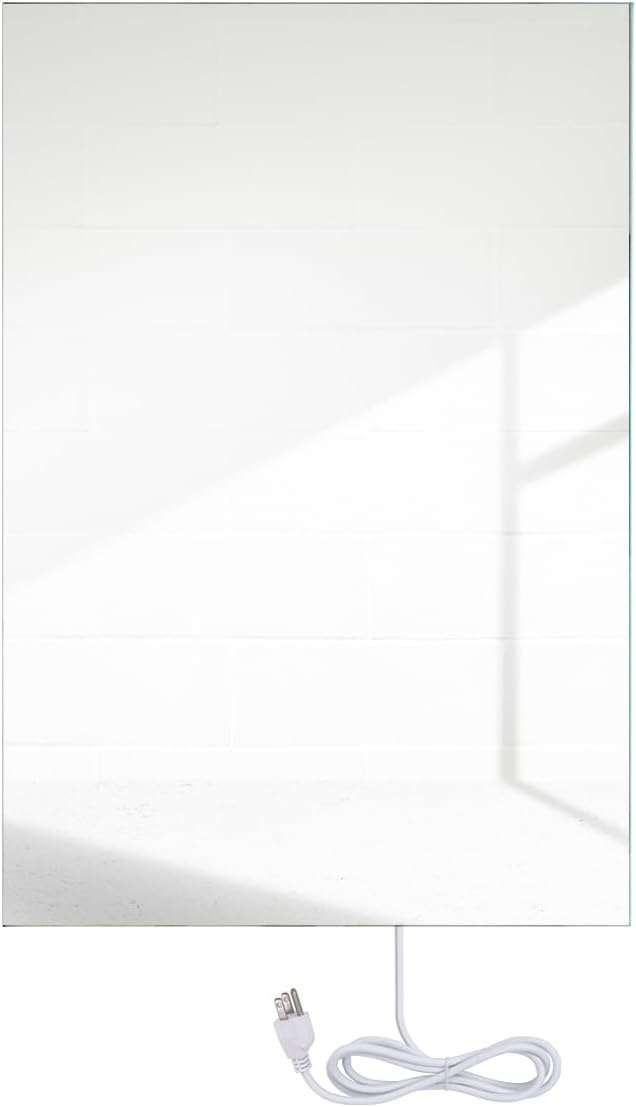WarmlyYours Radiant Panel Heater - Glass White 24 x 35 in