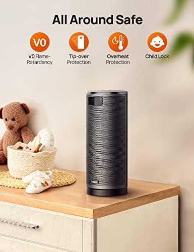 Rellorus Fast Heating Electric Space Heater with Remote and Thermostat 1