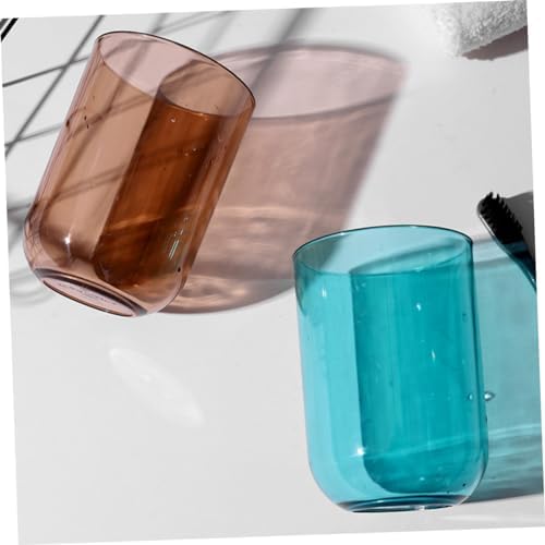 Luxshiny 2pcs Transparent Toothbrush Cups for Adults and Kids