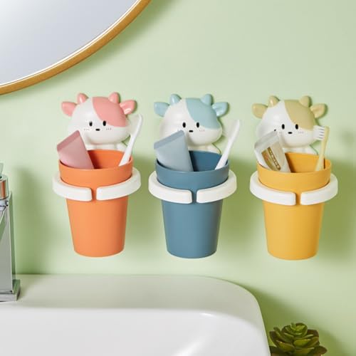 Alipis 2Pc Cartoon Toothbrush Cup Holder for Kids