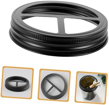 Luxshiny 4PCS Stainless Steel Jar Lids for Bathroom