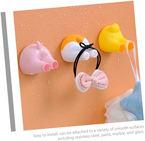 2pcs Cartoon Animal Butt Hooks Self-Adhesive Wall Decor