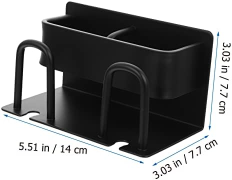 SOLUSTRE Wall Mounted Toothbrush Holder with Cover and Double Cup Holder