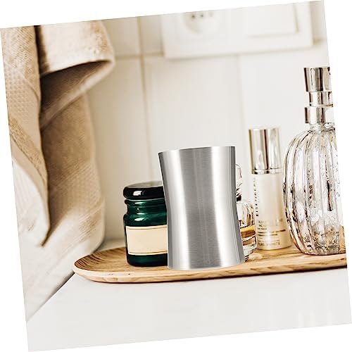 Stainless Steel Toothbrush Holder with Rinsing Cup 1