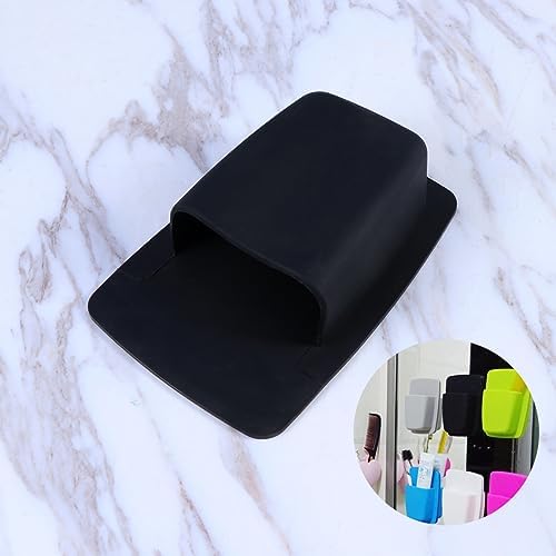 UTHCLO Silicone Razor Holder Bathroom Organizer Wall Mounted Storage Black