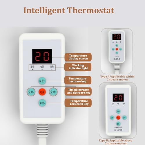 Jidanmian Heated Carpet with Timer and Overheat Protection 1