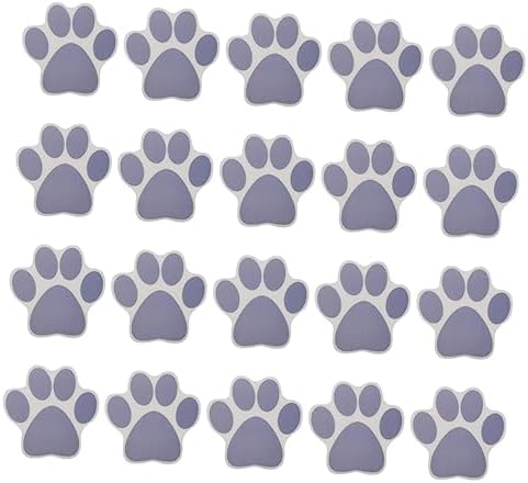 Ciieeo 20pcs Cartoon Dog Footprint Anti-Slip Bathtub Decals