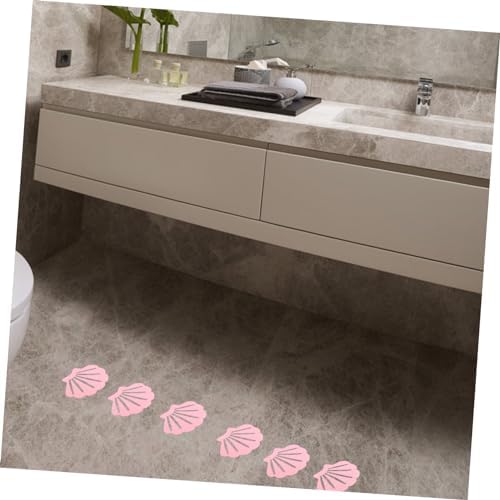 VOSAREA 12Pcs Shell Design Non-Slip Tub Stickers