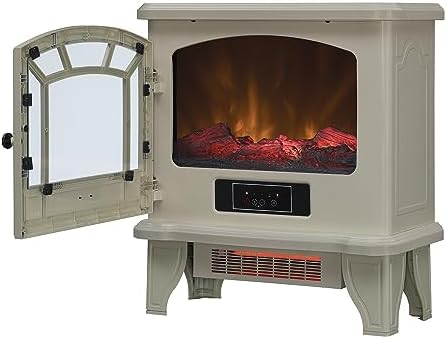 Duraflame Infrared Quartz Electric Fireplace Stove Heater Cream