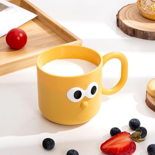 DNCG Cartoon Brush Mug for Kids - Yellow Toothbrush Holder
