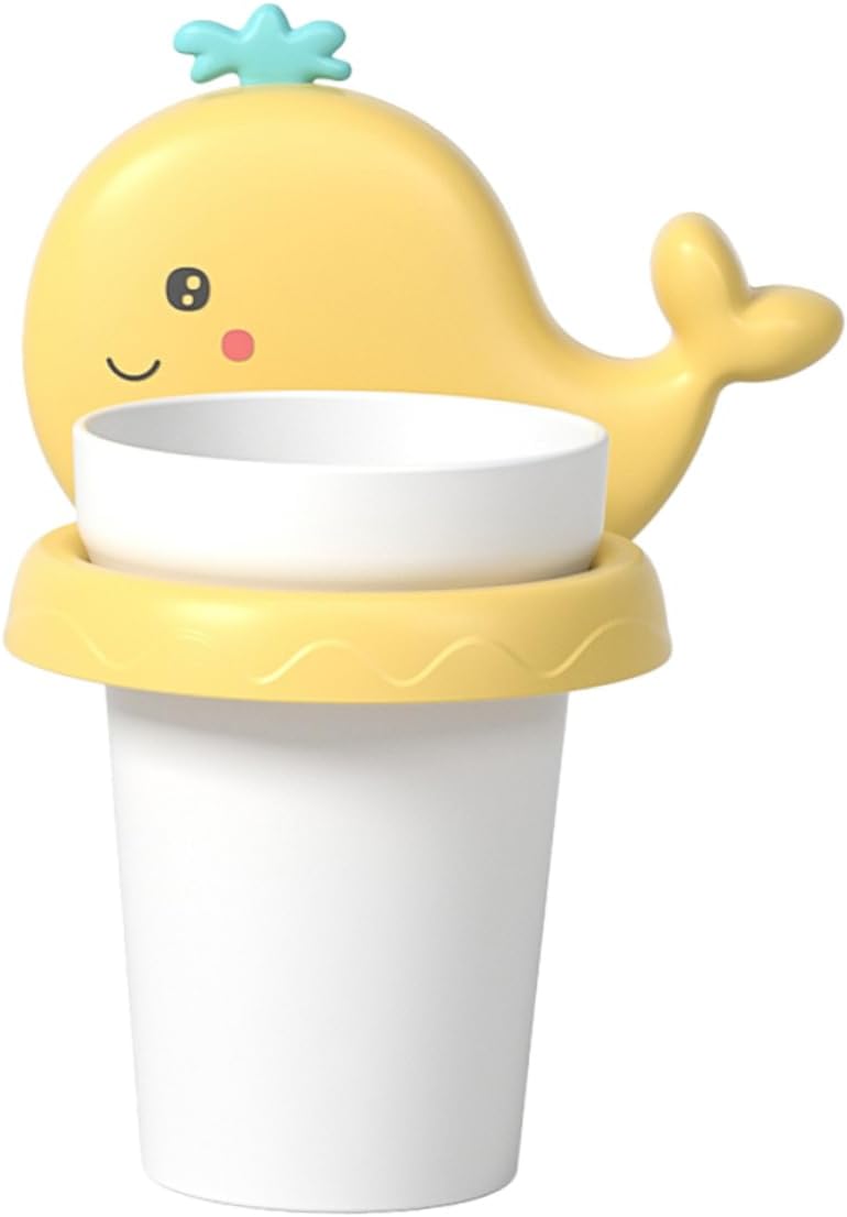 PRETYZOOM Cartoon Wall Toothbrush Holder - No Drilling Required