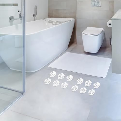 Alipis 12pcs Shell Shaped Non-Slip Bath Stickers
