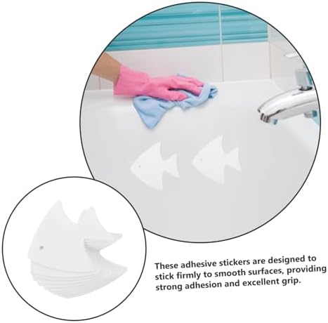 ABOOFAN 12PCS Non-Slip Bath Tub Stickers Fish Shape Decals