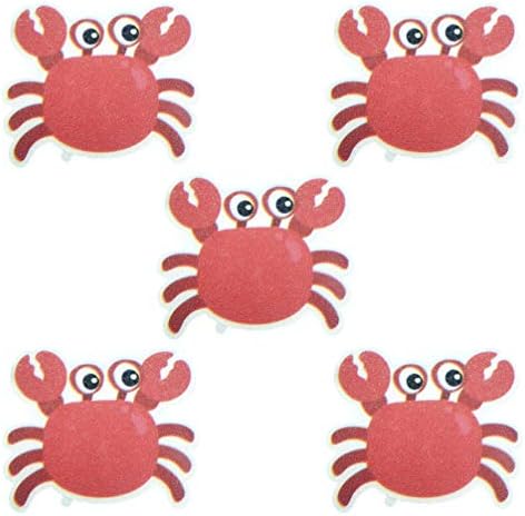 Cabilock 5pcs Non-Slip Bathtub Stickers with Crab Design