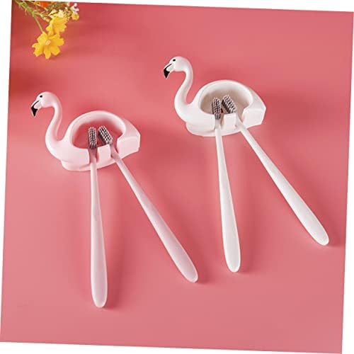 Flamingo Toothbrush Holder Wall Mount Storage Rack