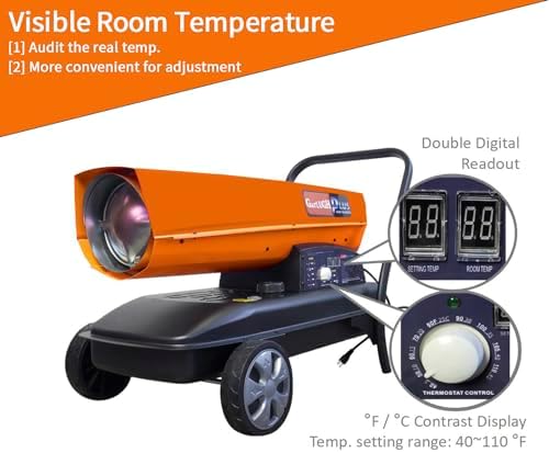 Portable Torpedo Kerosene Heater with Thermostat and Overheat Protection