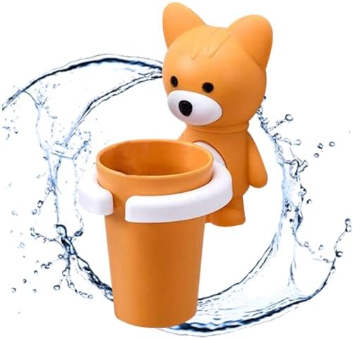Kids Toothbrush Holder with Cartoon Fox Design