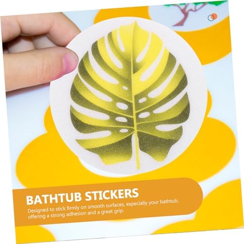 PRETYZOOM 1 Set Leaf Design Anti-Slip Bath Stickers