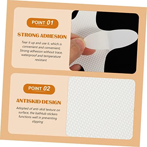 BESTOYARD 100 Pcs Non-Slip Bathroom Stickers for Bathtub Safety