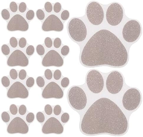 Kisangel 10pcs Bathtub Anti-Slip Stickers with Paw Designs