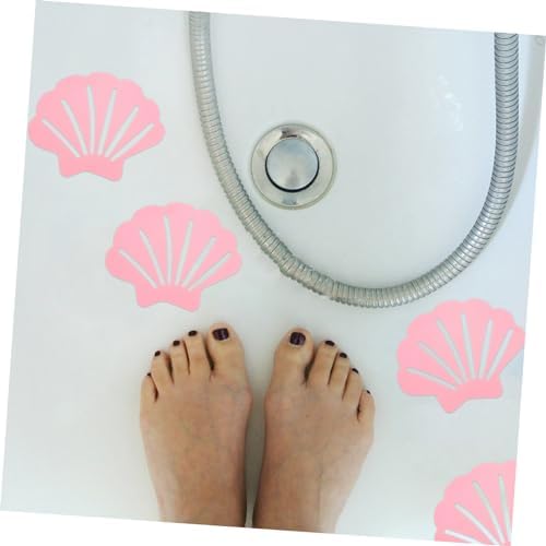 BESTYASH 12Pcs Shell Shaped Non-Slip Bath Stickers
