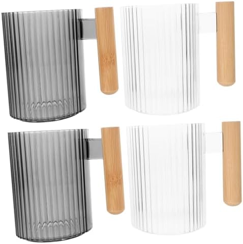 LIFKOME 4Pcs Reusable Toothbrush Holder Cup for Bathroom and Travel