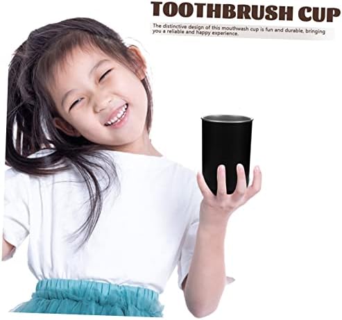 HOOTNEE 2Pcs Multi-Purpose Stainless Steel Mouthwash Cup Set for Bathroom Use