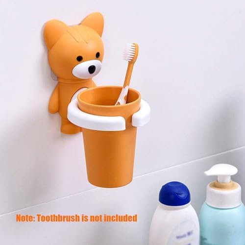 Kids Toothbrush Holder with Cartoon Fox Design