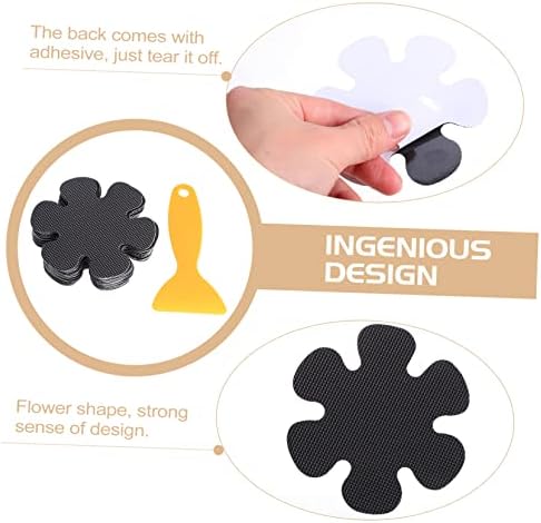 Unomor 20Pcs Flower Shaped Non-Slip Bathtub Stickers