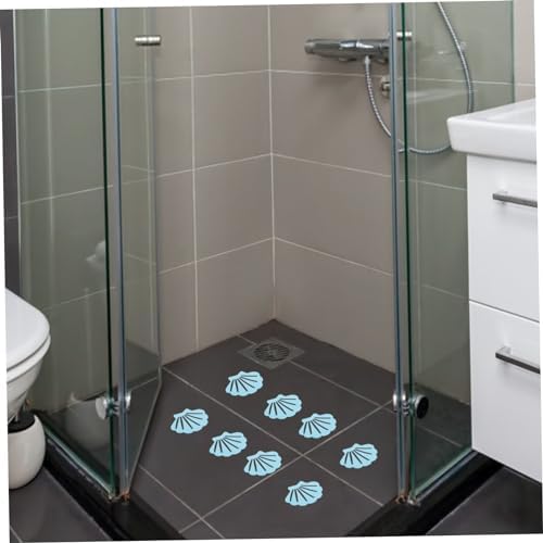 JECOMPRIS 12Pcs Shell Shape Non-Slip Bathroom Decals