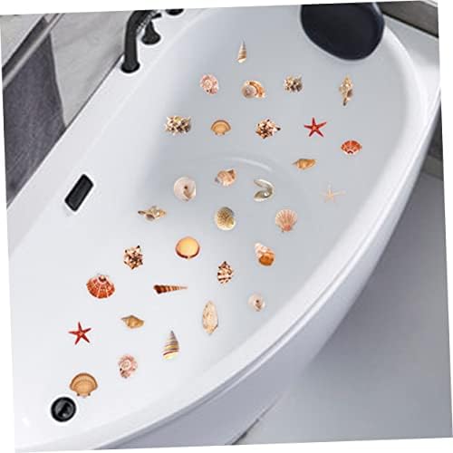 LIFKOME 6 Sheets Seashell Bathtub Decals Non Slip