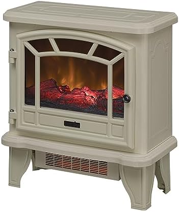 Duraflame Infrared Quartz Electric Fireplace Stove Heater Cream