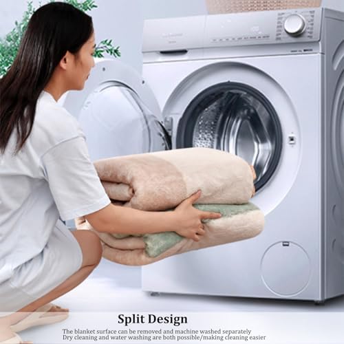 Modern Machine Washable Heated Area Rug with Timer
