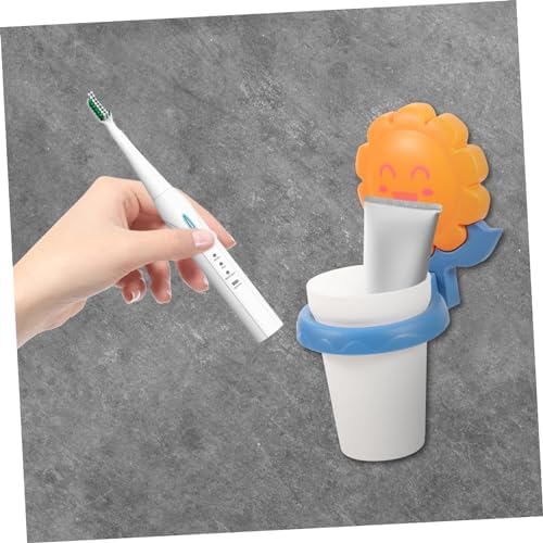LIFKOME Cartoon Toothbrush Cup Rack Wall-Mounted Organizer 1