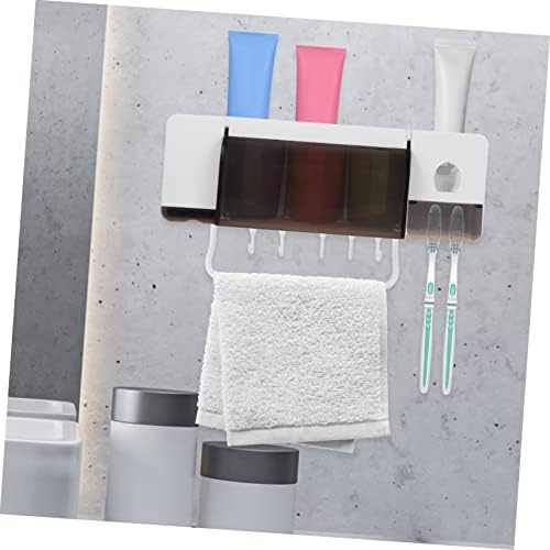 HOOTNEE Multi-Functional Wall-Mounted Toothbrush Holder Organizer