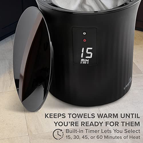 Live Fine Towel Warmer with LED Timer and Auto Shut-Off