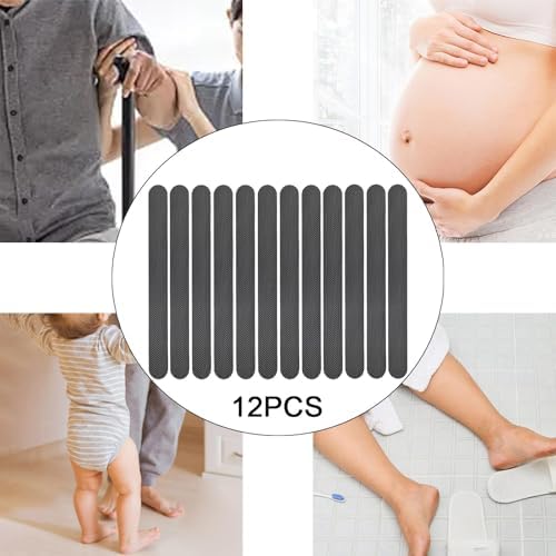 12Pcs Gray Non Slip Stickers for Bath Tub Showers Floors
