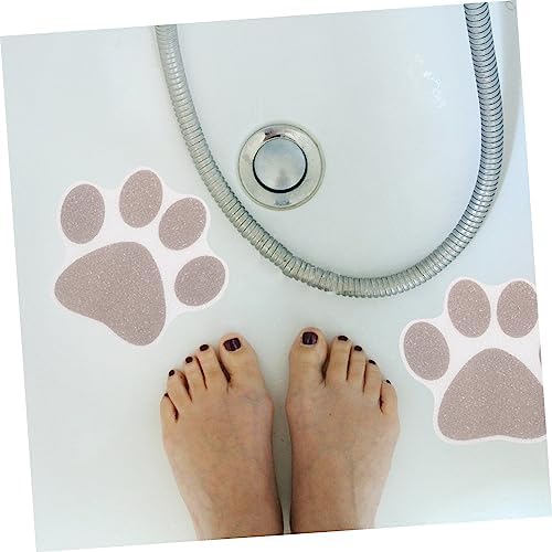 ABOOFAN 10Pcs Non-Slip Dog Paw Bathtub Stickers
