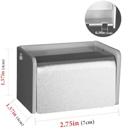 LUEXBOX Wall Mounted Toothbrush Holder with Cover 2 Slots Silver