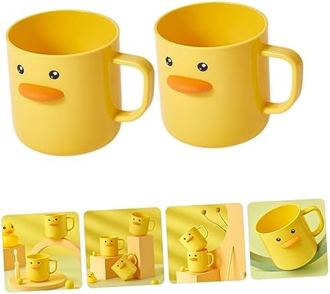 2pcs Cute Toothbrush Storage Cups for Bathroom Use