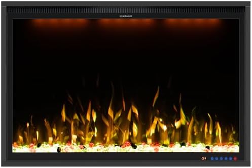 Benrocks 40 Smart Electric Fireplace Insert - Black