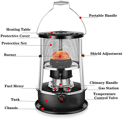 AMOCHO Kerosene Heater 2600W 15 sqm Heating Portable Non Electric
