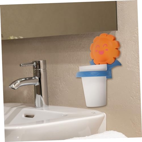 Cartoon Toothbrush Cup Organizer Wall Mount